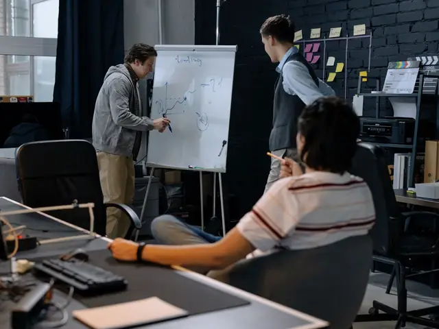 Team planning a campaign at a whiteboard
